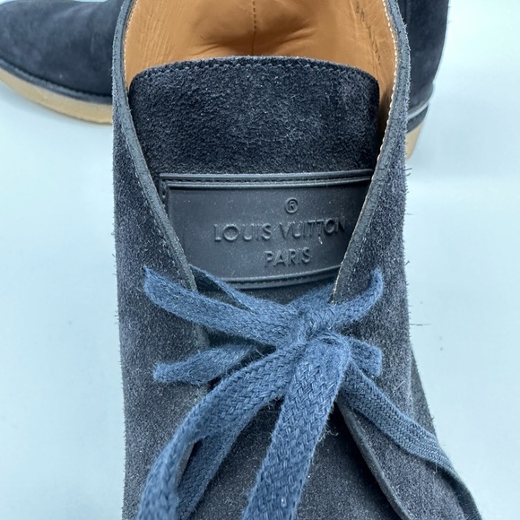 Louis Vuitton Men’s Chelsea Boot Navy Blue Suede Size 10 LV 11 US 100% Authentic - Picture 4 of 9